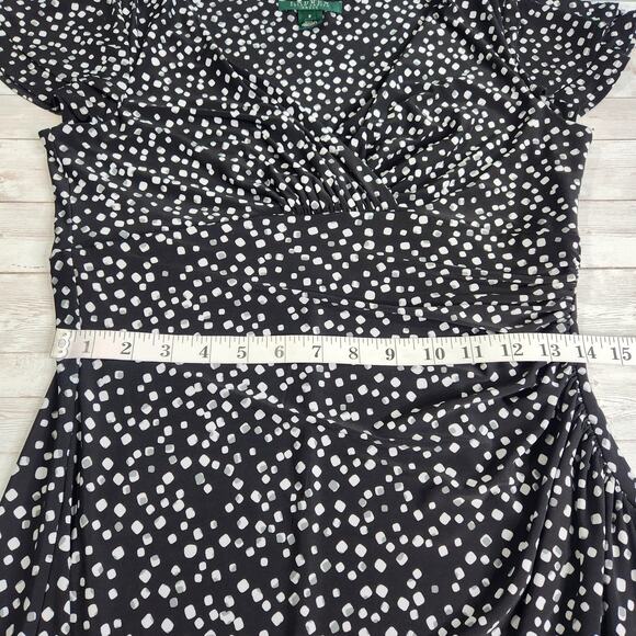 Lauren Ralph Lauren Polka Dot Print Sheath Dress Size 8 - Picture 6 of 8
